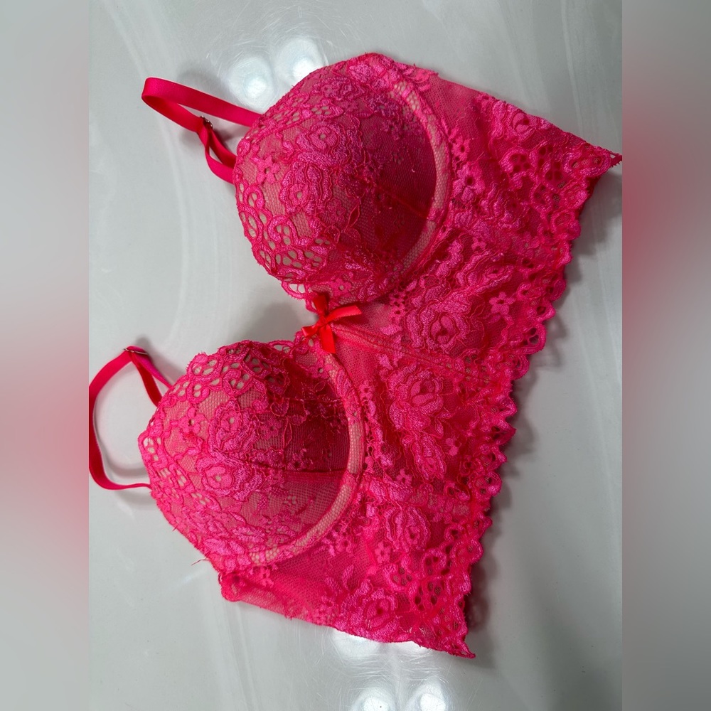 Hot Pink Longline Bra